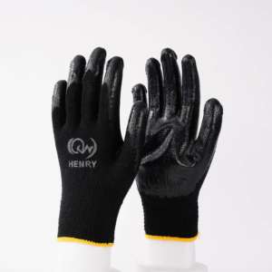 Gants de travail en coton bon marché Gants rouges pour le travail Gants de travail enduits de <span class=keywords><strong>latex</strong></span> en caoutchouc de paume Finition lisse - Product Image 3