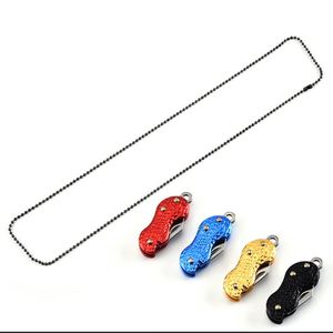 Mini cuchillo de bolsillo OEM personalizable, diseño de moda en forma de cacahuete, multifunción, plegable, de acero inoxidable, aleación de aluminio, para acampar, bricolaje - Product Image 5