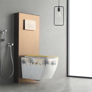 Inodoro suspendido de cerámica sin borde para baño, estilo europeo, con bidé integrado, de proveedor chino - Product Image 4
