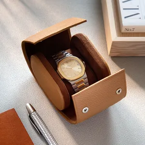 BSCIファクトリーカスタムフレンドリーな革時計包装ボックス高級ヴィンテージ時計ボックスケースと防水旅行時計ケース
