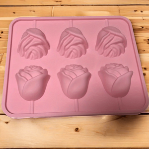 Rose <strong>Cheese</strong> Stick Eco-Friendly Disposable Silicone Mold for Cake Decorating Valentine's Day Lollipops and Chocolates Baking Tool - Product Image 3