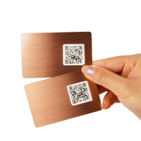 Carte de Code QR NFC à lecture rapide en métal noir mat, carte de Business NFC vierge personnalisée, prix d'usine