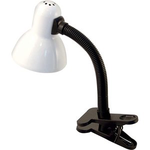 Charleston modello bianco lampada da tavolo E27 Clip Design moderno europeo ombra nera in ferro corpo LED per camera da letto soggiorno AC - Product Image 1