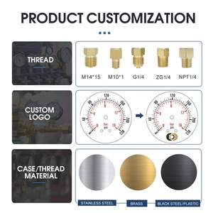 40Mm Medische Oxigeno Zuurstof O2 Manometer Manometer Manometer 0-4000psi Verchroomde Stalen Behuizing Met 1/8 ''Npt <span class=keywords><strong>Back</strong></span> Mount Aansluiting - Product Image 5