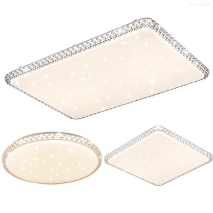 Lámpara de Techo Inteligente LED de Cristal Moderna con Control Remoto, Construcción Metálica, Alimentación de CA para Dormitorio, Hogar y Pasillo - Product Image 5