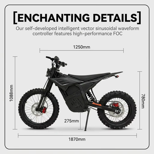Motocicleta Eléctrica Todoterreno para Adultos, 72V 2000W, Motor con Caja de Cambios QS, 65km/h, Cadena, 130kg, Envío desde EE. UU. en 5-7 Días - Product Image 5
