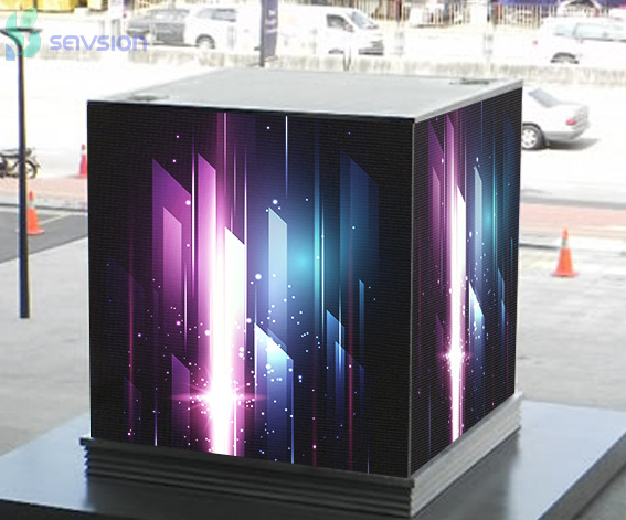 High-Definition Indoor and Outdoor IP65 Waterproof 4K Cube LED Display with Custom Size for Storefront Advertising
