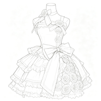 Robe de soirée Lolita brodée de roses roses, robe de bal vintage avec nœud en dentelle florale 3D pour cérémonie de majorité