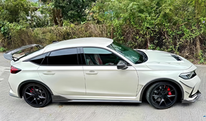 Kit de carrosserie en Fiber de carbone véritable haute Performance jupe latérale de diffuseur de lèvre avant de pare-chocs de voiture pour <span class=keywords><strong>Honda</strong></span> FL5 - Product Image 5