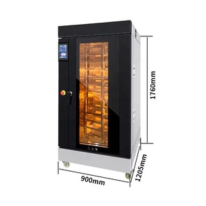 Four à convection rotatif à 360° pour boulangerie, 12 plateaux, cuisson uniforme, air chaud rotatif à 360° pour biscuits, pizzas et canard rôti, fruits/maïs - Product Image 5