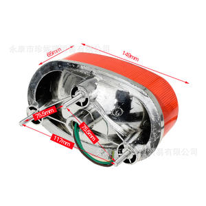 Dj006 110 ไฟท้ายสีแดงสำหรับรถเอทีวีรถจักรยานยนต์ไฟเบรคหลังพร้อมสายไฟ 12V อะไหล่ทดแทน - Product Image 3