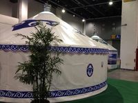 Yurte mongole en bois de 4,5 m, 5 m, 8 m, utilisée pour le camping en plein air
