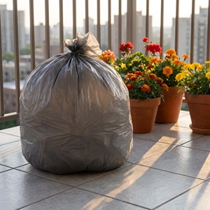 Kangle Nouveau Sac Poubelle Noir en LDPE/PE à Cordon Coulissant, Taille Personnalisée, Robuste, Anti-Fuite, pour Cuisine et Usage Domestique, Vente en Gros - Product Image 2