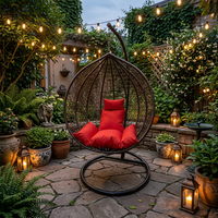 Fauteuil suspendu en métal pour influenceurs, style moderne et minimaliste, mobilier d'extérieur, hamac à bascule pour balcon intérieur/extérieur, loisirs