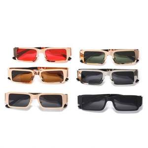 Gafas de Sol Cuadradas con Marco Metálico Pequeño, Retro, de Moda, con Logotipo Personalizado, de Acero Inoxidable, Rectangulares, para Hombre y Mujer - Product Image 6