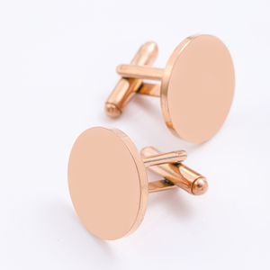 Ywyougang - Mancuernillas Redondas de Acero Inoxidable de 20 mm Personalizables con Grabado, Mancuernillas de Disco en Blanco para Hombre, Regalo de Boda - Product Image 5