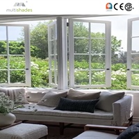 Finestra a Battente in Alluminio Multishades NFRC Minimalista con Telaio Ultra Sottile, Triplo Vetro Insonorizzato Low-E per Progetti Residenziali