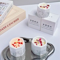 Boîte cadeau en plâtre, bougie parfumée créative, bougie artisanale en cire de soja, bougie aromatique romantique, décoration