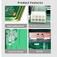 Carte adaptatrice Miwin personnalisée OEM ODM 1 slot GPU Base Plate 2 MCIO X8 vers PCIE 5.0 X16, carte mère PCIE 5.0 1 slot GPU pour serveur