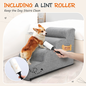 Nobleza 4-Step Pet Dog rampa scale con Lint Roller scala piccoli animali forniture - Product Image 5