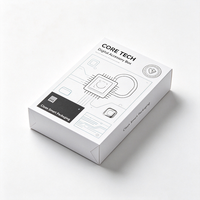 Boîte en carton blanc personnalisée en gros pour emballage numérique électronique, casque sans fil, écouteurs, avec logo personnalisé