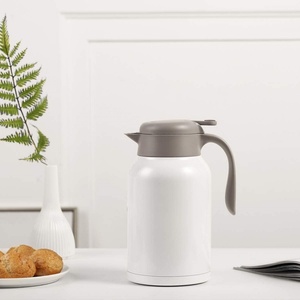 68 oz Double-Walled Stainless Steel Coffee Carafe Thermal Pot <b>for</b> <b>Hot</b> or Cold Beverages with Handle and Lid <b>for</b> Office Use - Product Image 2