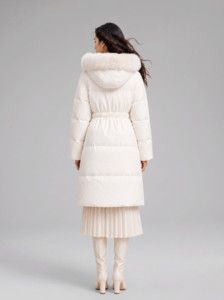 Manteau d'hiver en duvet de canard extra long 800 Fill Power pour <span class=keywords><strong>femme</strong></span> Veste en duvet épaissie et chaude - Product Image 4