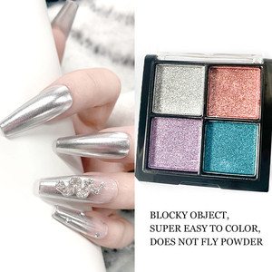 Nueva Llegada, Venta al por Mayor, Polvo de Espejo Láser Dorado de Cuatro Colores, Polvo de Uñas con Efecto Cromo Espejo Mágico Sólido - Product Image 3
