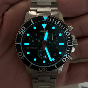 T-S Erkek Basit Para Spor Tarzı Günlük Kullanım Safir Kristal İbreli Kadran Su Geçirmez Dalış Kuvars Paslanmaz Çelik Saat - Product Image 4