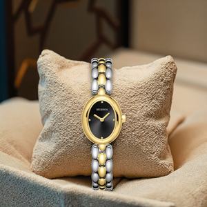 Montre bracelet ovale personnalisée avec logo Besseron Supplier, 22,5*35 mm, acier inoxydable, pour femme de bureau. - Product Image 1