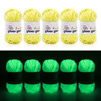 Cotton-Like Dyed Luminous Yarn Wholesale High Strength Silky Hand Knitting Glow in the Dark Yarn for Scarves and Clothes
