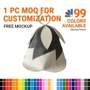 Gorros de Baño Vikingos Rusos Personalizados para Hombre, Gorro de Sauna de Lana, Hecho a Mano, Estilo Nórdico - Product Image 1