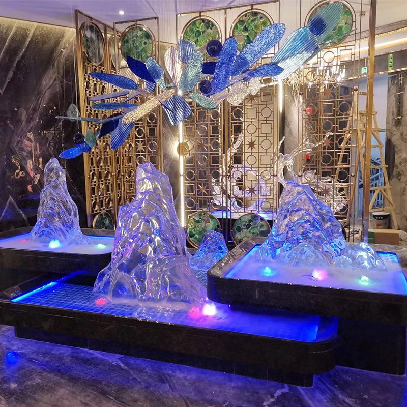 Sommet de rocaille transparent ys8859 superposé