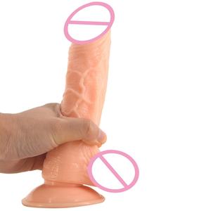 Mainan Seks Dewasa Silikon Dildo Besar <span class=keywords><strong>Penis</strong></span> Anal Plug Jenis Kulit Lembut Tongkat Masturbasi Buatan untuk Wanita Jenis Produk Dildo - Product Image 3