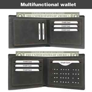 <span class=keywords><strong>New</strong></span> Slim PU da thẻ tín dụng chủ hợp thời trang túi sang trọng PU tối giản đồng xu Ví biểu tượng tùy chỉnh thiết kế da Mens Ví - Product Image 4