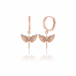 925 Sterling <b>Silver</b> Angel Sword Earrings From Turkey - Product Image 2
