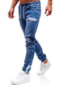 Venta caliente Explosive Men's Casual Frosted Zipper Design Sports Fashion Casual Jeans - Product Image 4