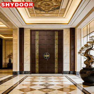 <span class=keywords><strong>Porte</strong></span> <span class=keywords><strong>d</strong></span>'<span class=keywords><strong>entrée</strong></span> de luxe en aluminium sculpté, double <span class=keywords><strong>porte</strong></span> de sécurité <span class=keywords><strong>d</strong></span>écoupée au laser en alliage de nano-cristal, <span class=keywords><strong>couleur</strong></span> unie pour villa, extérieur élégant et lumineux - Product Image 1