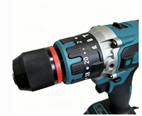 Perceuse à percussion sans fil 13 mm, moteur sans balais haute puissance, mandrin à trois griffes, fonction marteau portable lithium-ion, réversible, sans réglage de vitesse