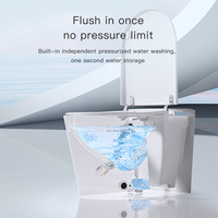 Marque d'eau australienne 180 °   Toilette intelligente monobloc avec abattant automatique, réservoir à couvercle relevable, siège enfant, bidet intégré et commande vocale