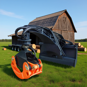 Grappin rotatif pour bûches TMG Skid Steer, 50 pouces, rotation à 360 degrés, commande par électrovanne 12V, capacité de 4500 lb, pour remorques agricoles - Product Image 2