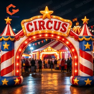Parc de <span class=keywords><strong>cirque</strong></span> gonflable personnalisé pour location extérieure, stand publicitaire gonflable coloré pour carnaval, cabine de billetterie gonflable - Product Image 2