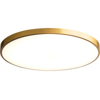 Lámpara de Techo LED Nórdica de Cobre, con Tres Colores Atenuables, Acrílica, Moderna, Simple, Ultrafina, para Dormitorio, 3000K-6000K, 1 Año de Garantía