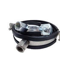 Collier de serrage pour tuyau CVC en acier inoxydable avec revêtement en caoutchouc, support de tuyau anti-corrosion pour conduites de climatisation extérieures