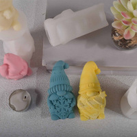 Moule en silicone pour bougie gnome œuf de Pâques, ornement en plâtre DIY Père Noël pour Halloween et Noël, forme irrégulière, Chine