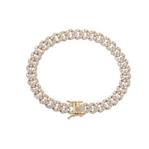 Uthai — bracelet de cheville en laiton <span class=keywords><strong>CZ</strong></span> cubain pour femmes, 8mm, 9 pouces, 10 pouces, Zircon cubique brillant, à strass - Product Image 5