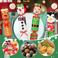 DPKOW Lot de 12 crackers de Noël et boîtes cadeaux DIY sans papier avec ruban - Friandises et cadeaux de fête en provenance de Chine