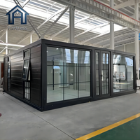 Villa mobile de luxe 40 pieds x 20 pieds, 2, 3 ou 4 chambres, maison modulaire préfabriquée extensible, maison conteneur avec mur en verre, maison préfabriquée