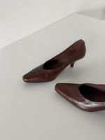 Pumps pour femmes à bout carré, talon fin, à enfiler