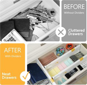 Séparateurs <span class=keywords><strong>de</strong></span> <span class=keywords><strong>tiroir</strong></span> <span class=keywords><strong>en</strong></span> <span class=keywords><strong>plastique</strong></span> réglables organisateur séparateur extensible pour cuisine chambre salle <span class=keywords><strong>de</strong></span> bain rangement - Product Image 4